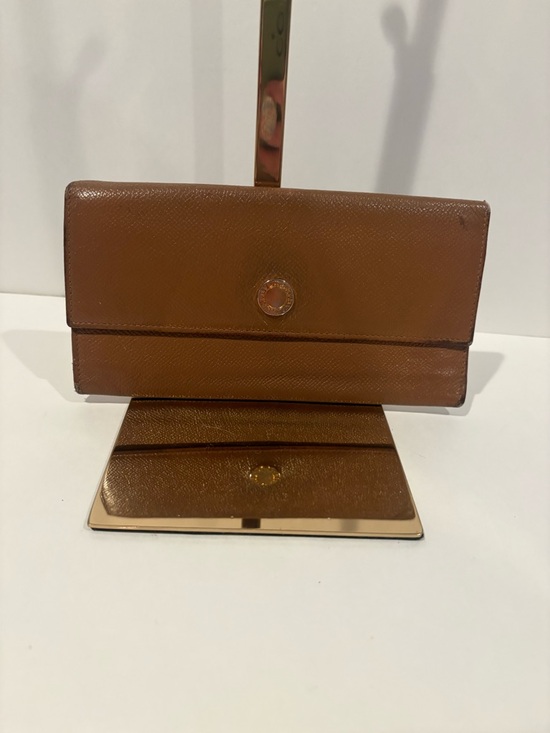 BVLGARI Handbags - Blvgari brown leather long wallet